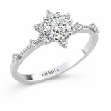 0,95 Karat Lotus Tektaş Yüzük