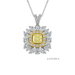 7.60 Karat Doğal Pırlanta Fancy Yellow Tasarımlı Set