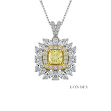 7.60 Karat Doğal Pırlanta Fancy Yellow Tasarımlı Set