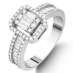 1.00 Karat Dogal Pirlanta Baget Tasli Pirlanta Yuzuk LONDIA_