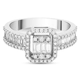 1.00 Karat Dogal Pirlanta Baget Tasli Pirlanta Yuzuk LONDIA_