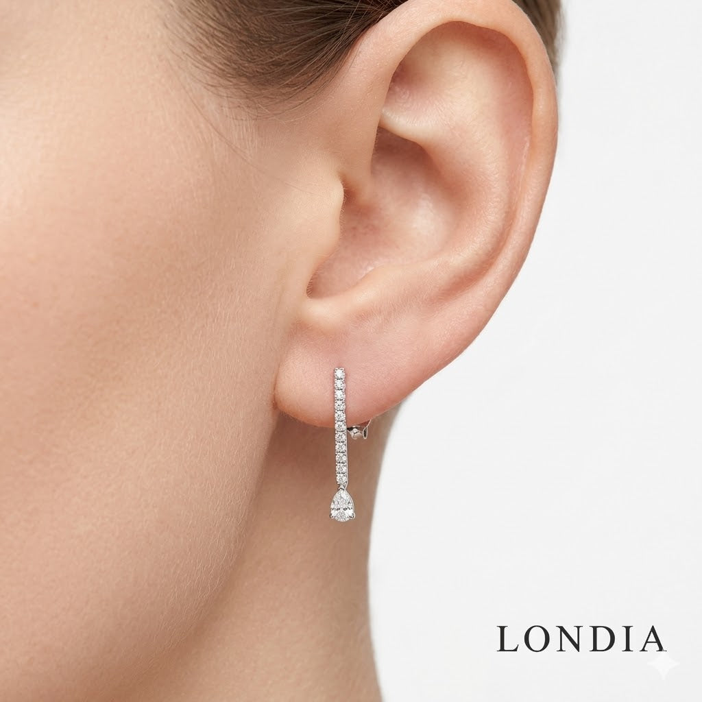1.15 Kt. Pırlanta Londia Aura Line Tasarım Küpe