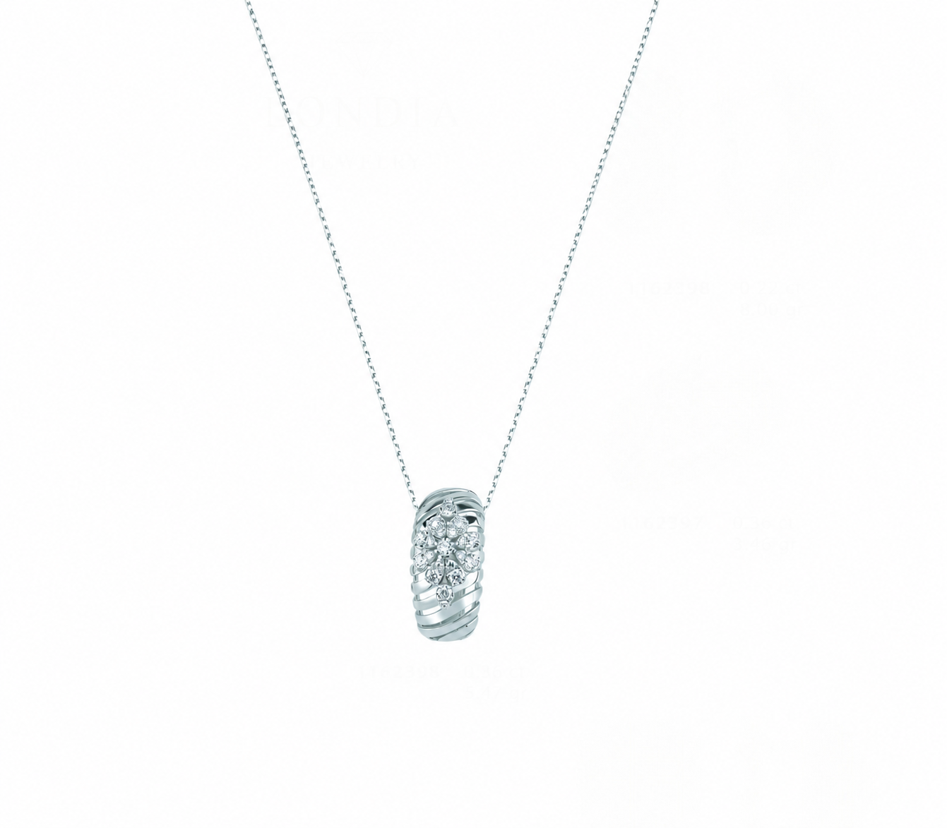1.40 Ct. Doğal Pırlanta Londia Flora Koleksiyonu Seti 14K Altın