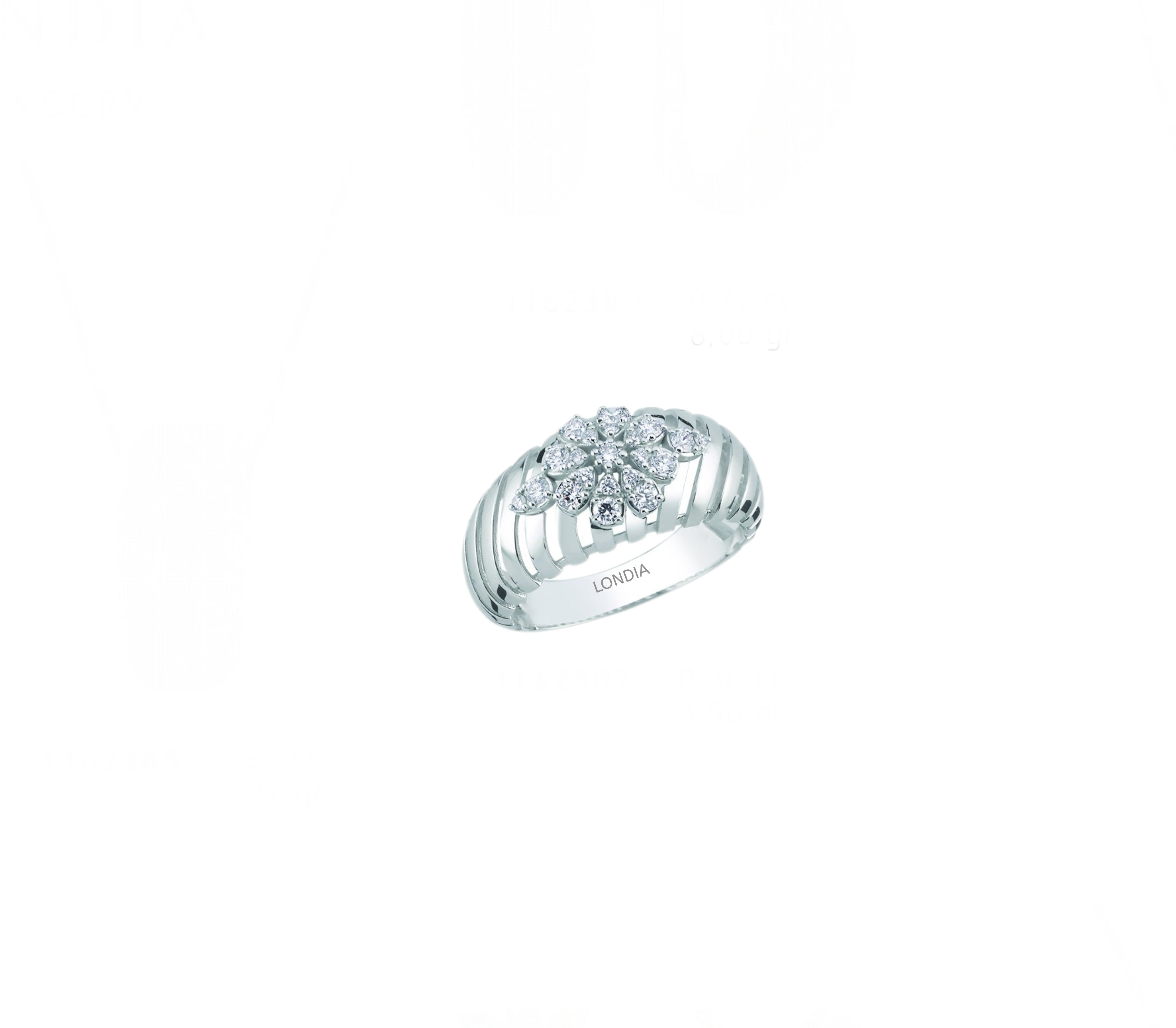 1.40 Ct. Doğal Pırlanta Londia Flora Koleksiyonu Seti 14K Altın