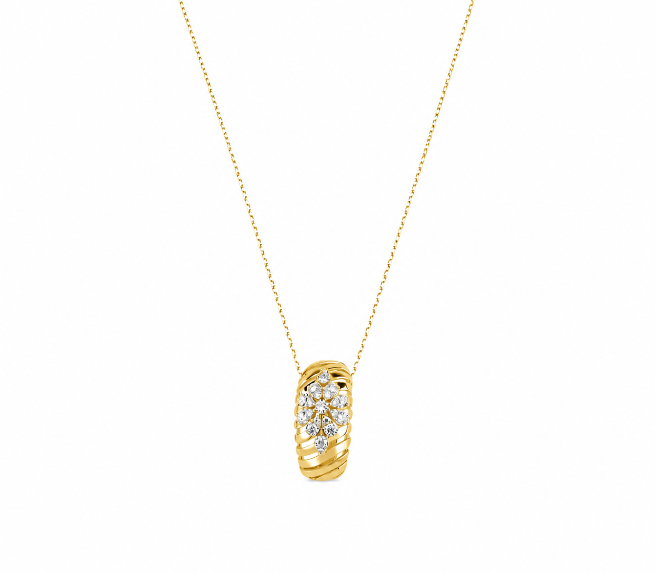 1.40 Ct. Doğal Pırlanta Londia Flora Koleksiyonu Seti 14K Altın