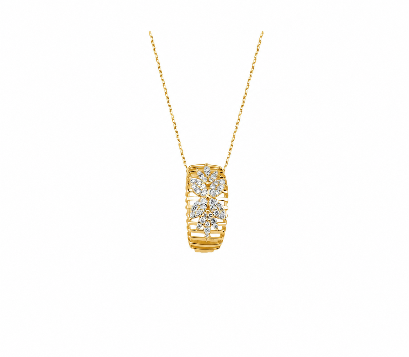 1.65 Ct. Doğal Pırlanta Londia Flora Koleksiyonu Seti 14K Altın