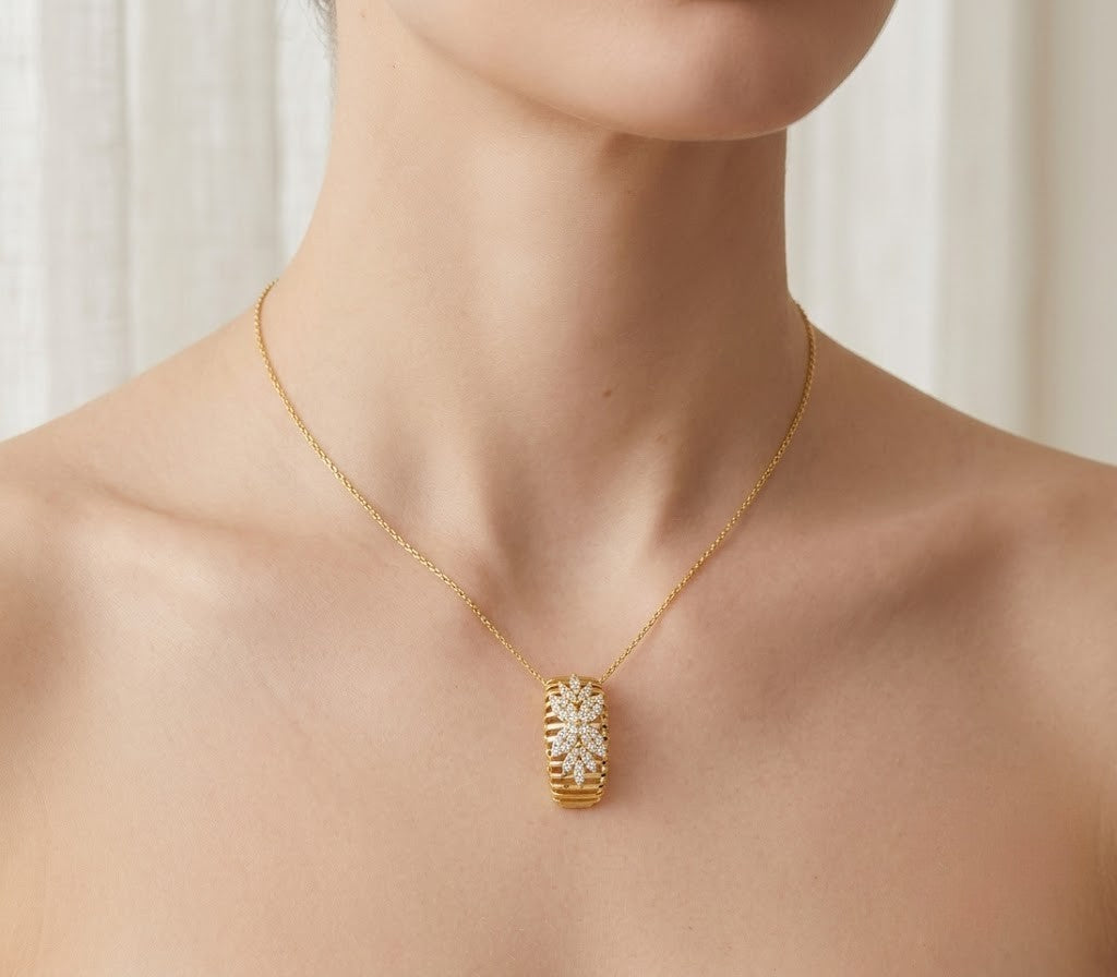 1.65 Ct. Doğal Pırlanta Londia Flora Koleksiyonu Seti 14K Altın