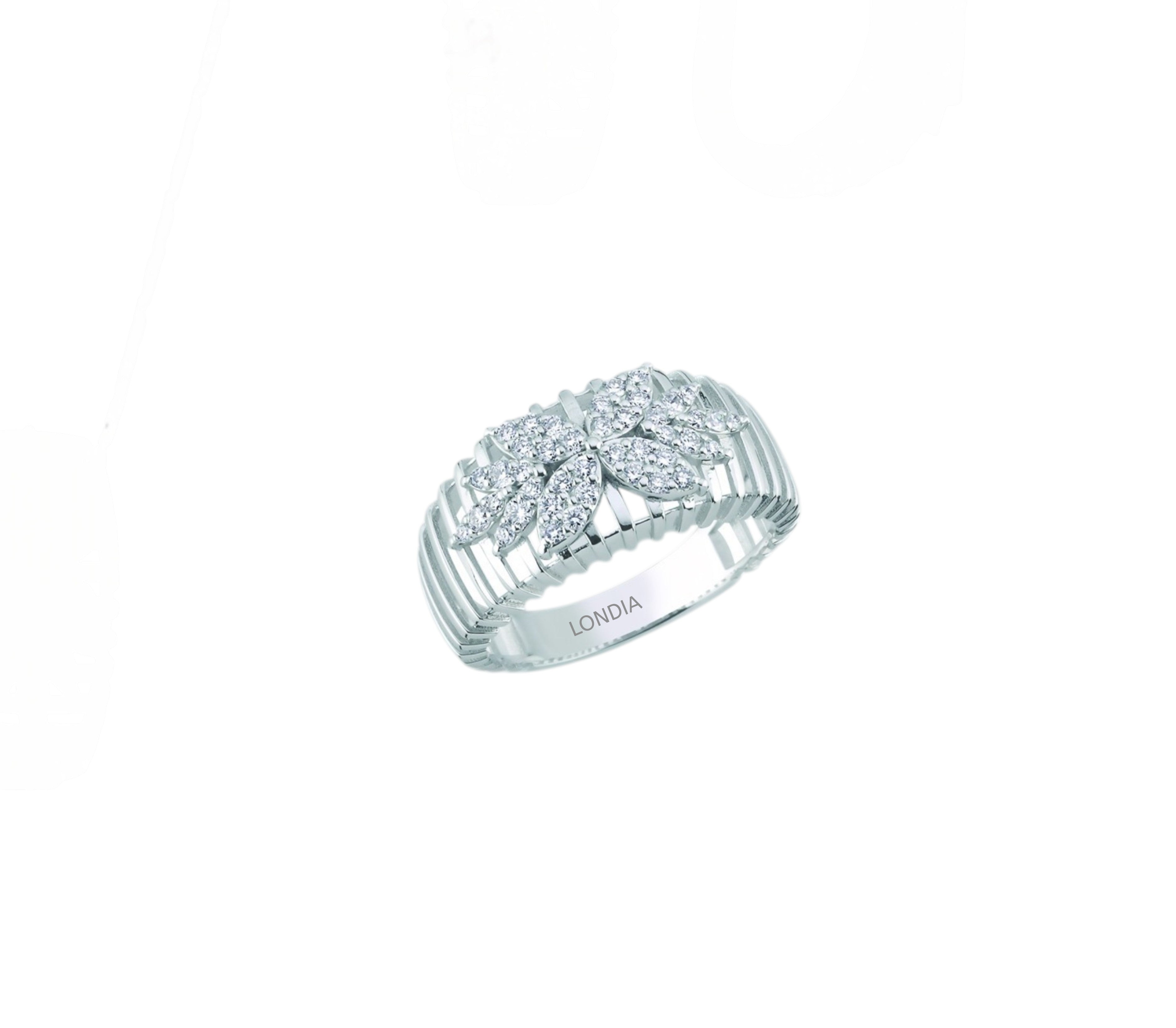 1.65 Ct. Doğal Pırlanta Londia Flora Koleksiyonu Seti 14K Altın