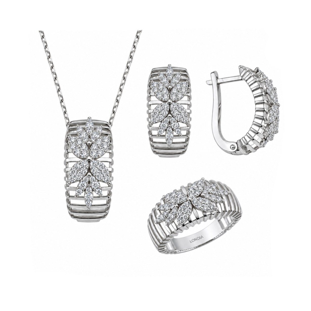 1.65 Karat Doğal Pırlanta Flora Koleksiyonu Set
