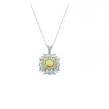 1.90 Karat Pırlanta Fancy Yellow Kolye, 18 Ayar Saf Altın