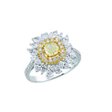 1.95 Karat Fancy Yellow Pırlanta Tasarım 18 Ayar Altın Yüzük