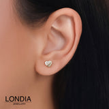 0,04 Karat Londia Heart Pırlanta Tasarım Piercing