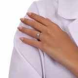 0,35 Karat Doğal Yuvarlak Kesim Pırlanta, 18 Ayar Altın Vintage Tasarım “Magnolia” Yüzük