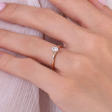 0.30 Ct. Doğal Oval Pırlanta Solitaire “Modern” Yüzük – 14 Ayar Altın