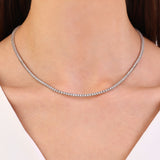 7,00 Karat Pırlantalı Tenis Kolye, 18 Ayar Saf Altın