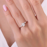 0.70 Ct. Doğal Pırlanta Oval Tektaş “Modern” Tasarım Yüzük 14 Ayar Altın