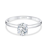 14 Ayar Altın 0,90 Karat Doğal Pırlanta Oval Tektaş “Modern” Yüzük