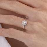 14 Ayar Altın 0,45 Karat Doğal Pırlanta Embrace Halo Tasarım Yüzük