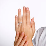 14K Altın 0,25 ct Doğal Pırlanta Çizgi Tasarım Yüzük