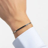 14 Ayar Altın 0,50 Karat Flexible Koleksiyon Siyah Pırlanta Erkek Bilekliği