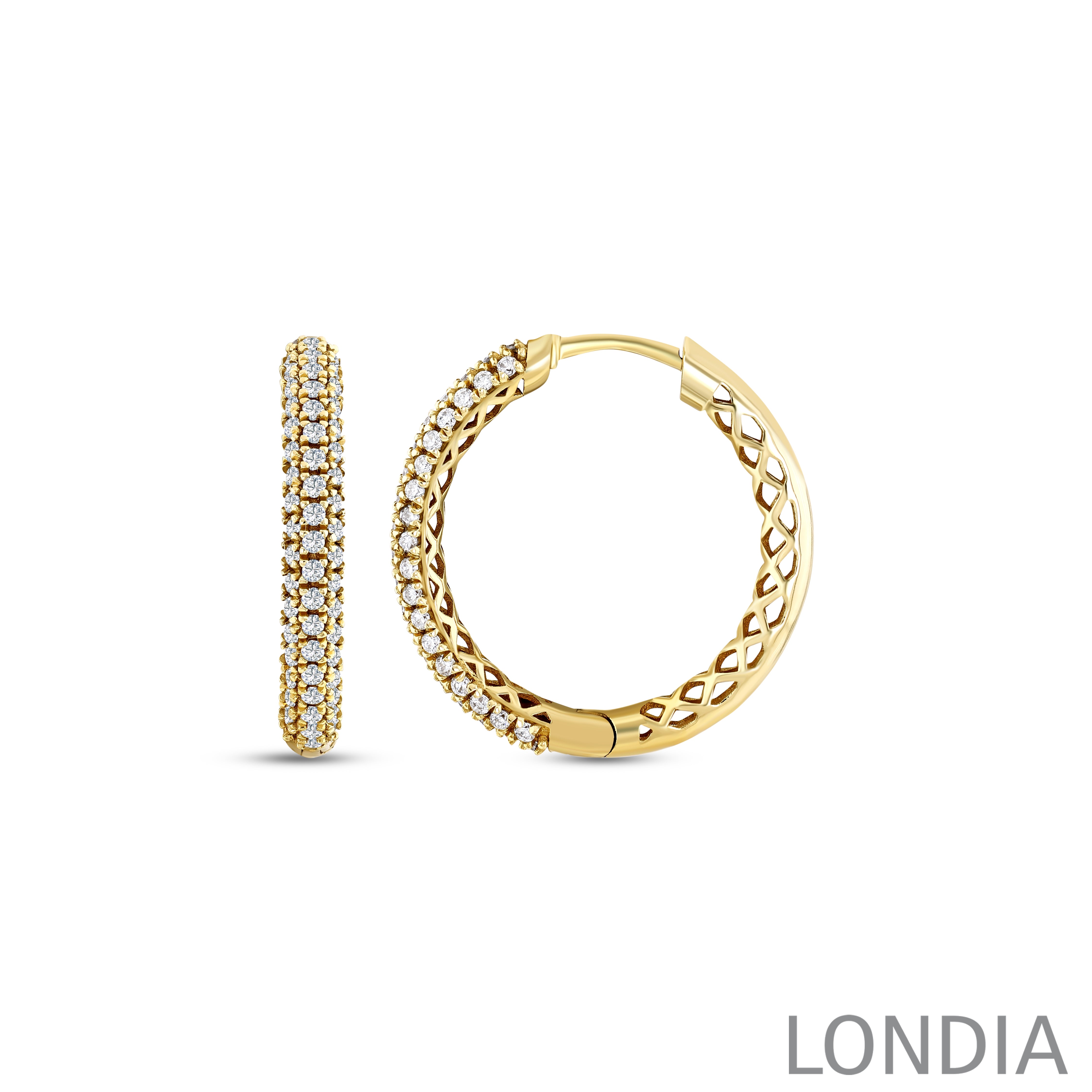 14K Altın 0,50 Ct Pırlanta Halka Küpe