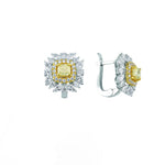 18 Ayar Altın 3.75 Karat Pırlanta Fancy Yellow Küpe
