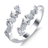 18K Altın 0,55 Ct Mixed Tasarım Statement Yüzük 