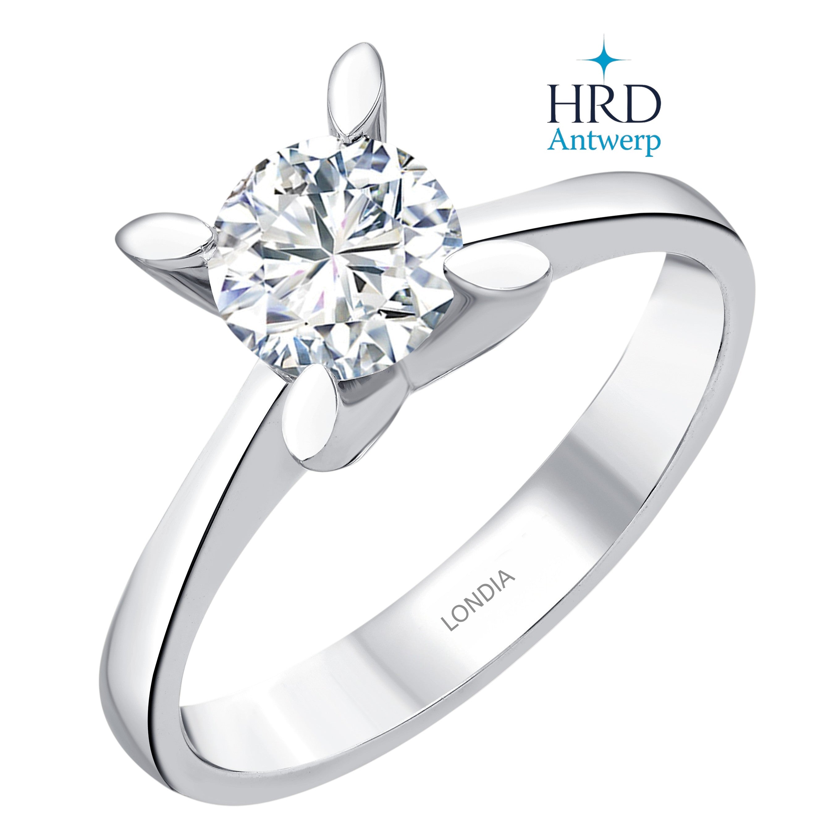 1 Karat F Rengi HRD Uluslararası Sertifikalı Kelebek Model Tektaş