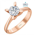 1 Karat F Rengi HRD Uluslararası Sertifikalı Kelebek Model Tektaş
