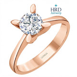 1 Karat F Rengi HRD Uluslararası Sertifikalı Kelebek Model Tektaş
