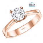 1 Karat F Rengi HRD Uluslararası Sertifikalı Klasik Tektaş Yüzük