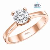 1 Karat F Rengi HRD Uluslararası Sertifikalı Klasik Tektaş Yüzük