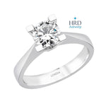 1 Karat F Rengi HRD Uluslararası Sertifikalı Valentine Model Tektaş