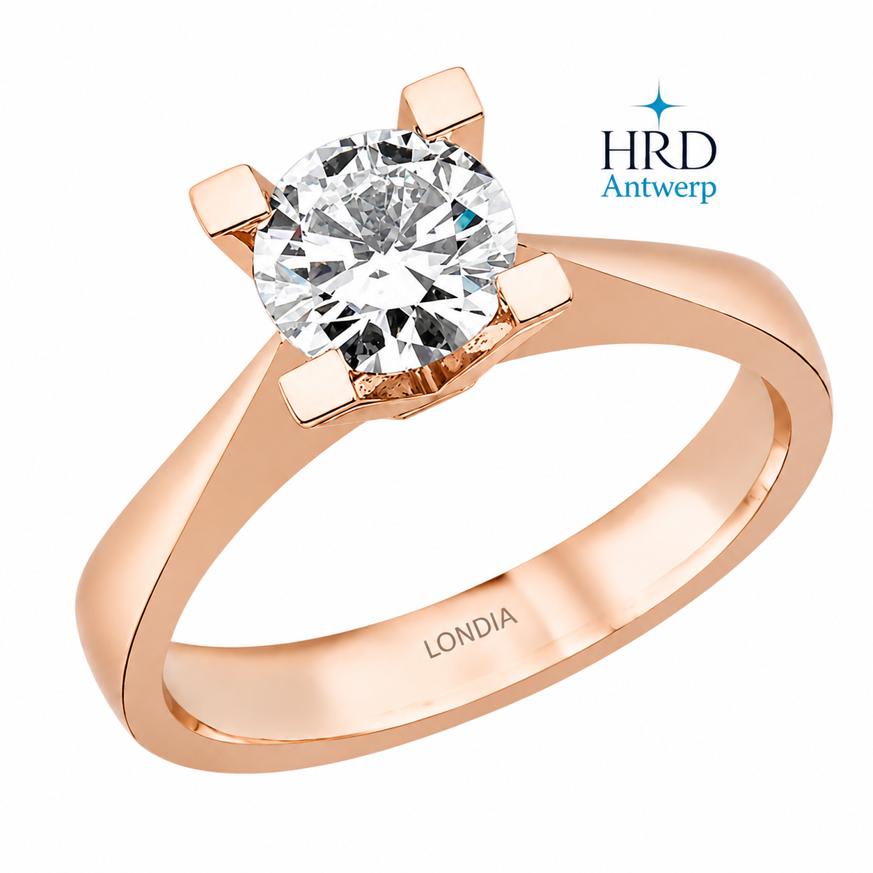 1 Karat F Rengi HRD Uluslararası Sertifikalı Valentine Model Tektaş