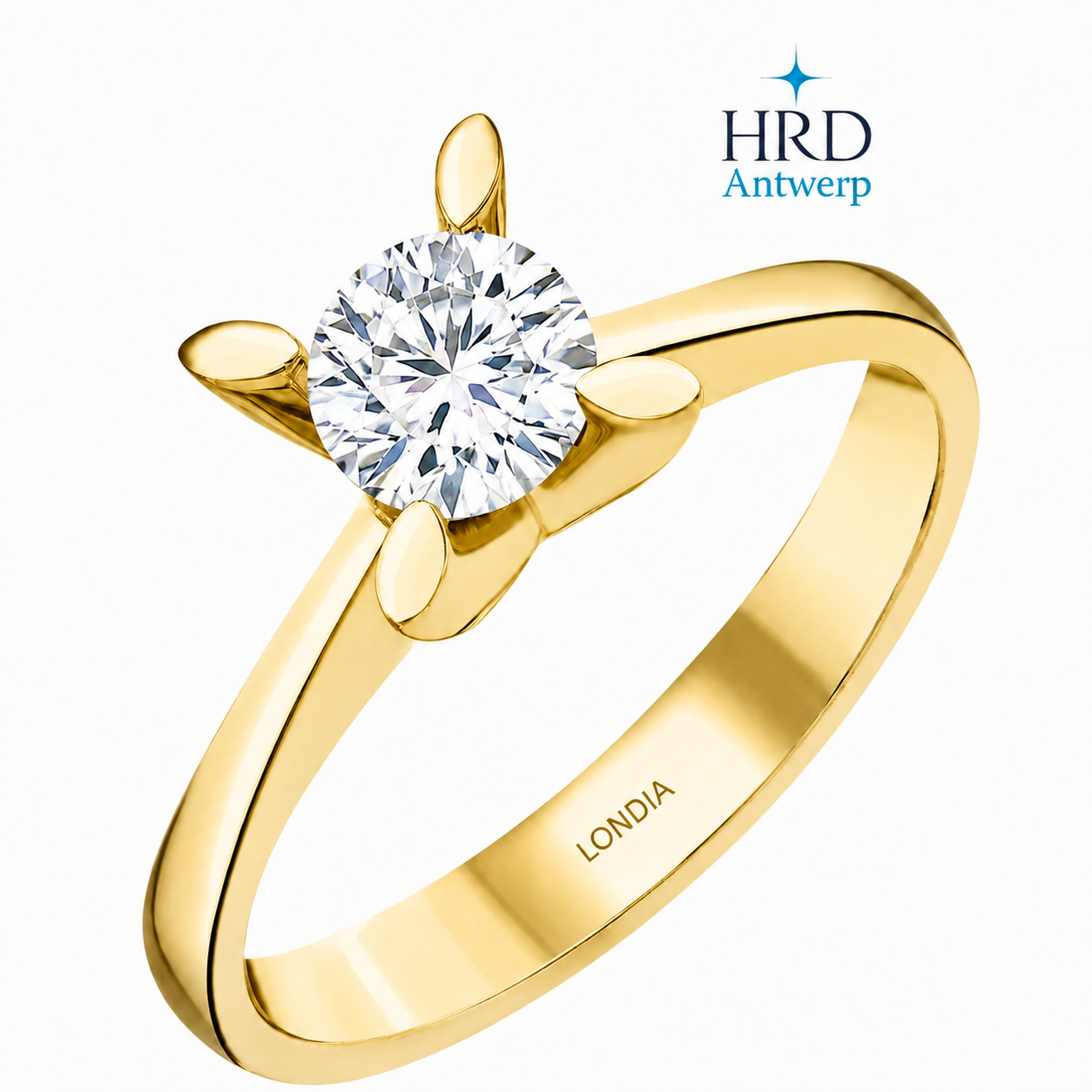 0.90 Karat F Rengi HRD Uluslararası Sertifikalı Kelebek Model Tektaş