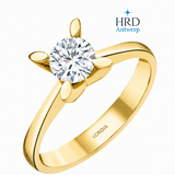 0.90 Karat F Rengi HRD Uluslararası Sertifikalı Kelebek Model Tektaş