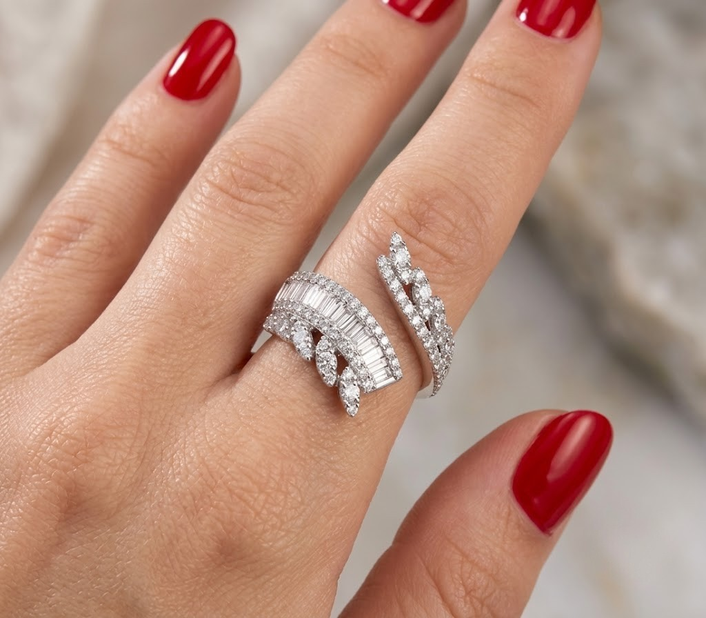 3.95 Karat Doğal Pırlanta Tasarım Set 18 Ayar Altın