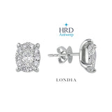 3 Karat Görünümlü 1.20 Kt. HRD Sertifikalı Magic Oval Küpe 
