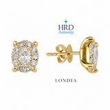 3 Karat Görünümlü 1.20 Kt. HRD Sertifikalı Magic Oval Küpe 
