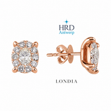 3 Karat Görünümlü 1.20 Kt. HRD Sertifikalı Magic Oval Küpe 