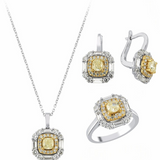 5,95 Karat Fancy Yellow Pırlanta Tasarım Set