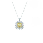 7.60 Karat Fancy Yellow Pırlanta Tasarım Set 18 Ayar Altın