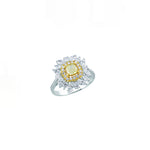 7.60 Karat Fancy Yellow Pırlanta Tasarım Set 18 Ayar Altın