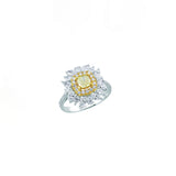 7.60 Karat Fancy Yellow Pırlanta Tasarım Set 18 Ayar Altın