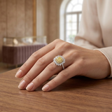 7.60 Karat Fancy Yellow Pırlanta Tasarım Set 18 Ayar Altın