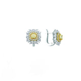 7.60 Karat Fancy Yellow Pırlanta Tasarım Set 18 Ayar Altın