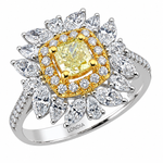 7.60 Karat Doğal Pırlanta Fancy Yellow Tasarımlı Set