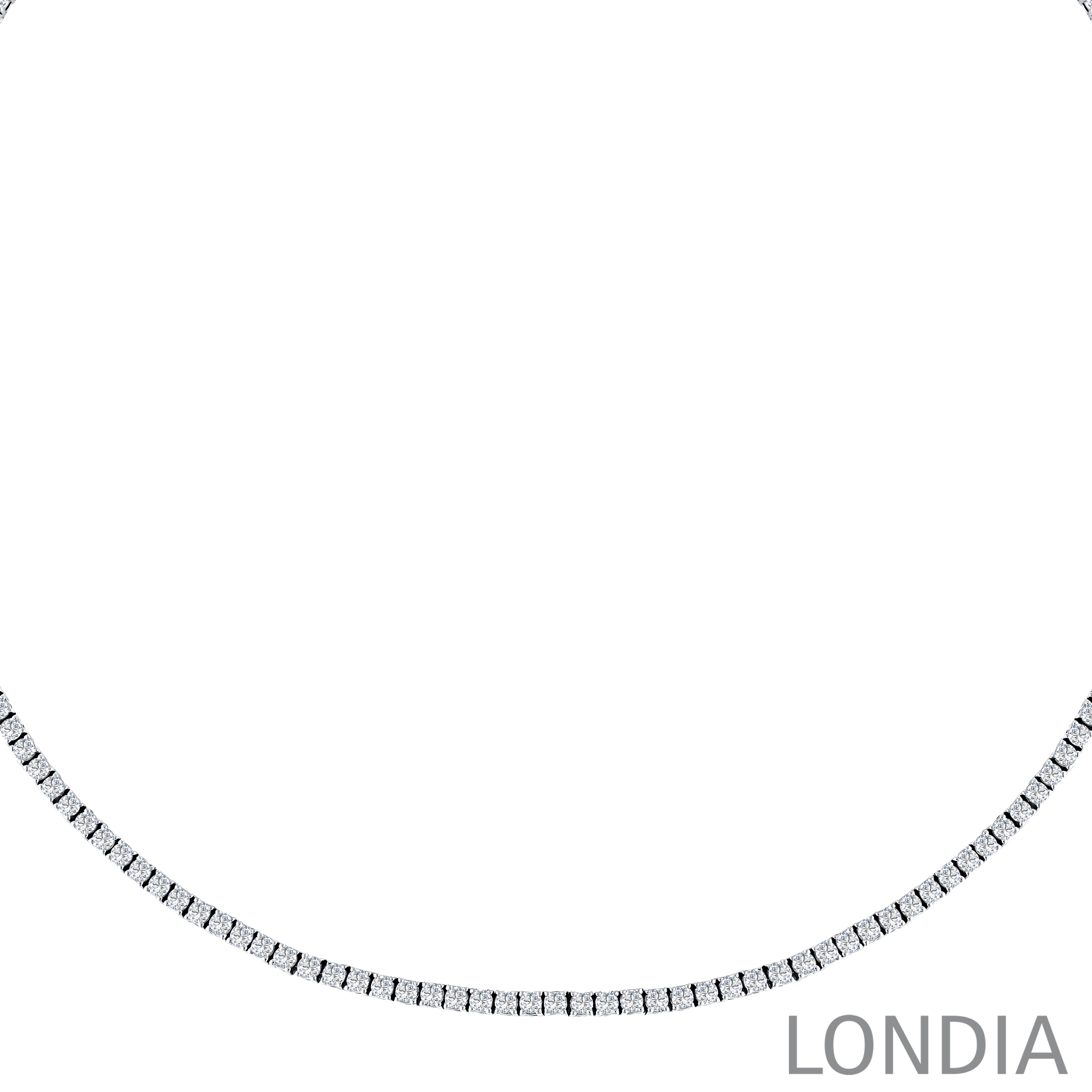 7,00 Karat Pırlantalı Tenis Kolye, 18 Ayar Saf Altın