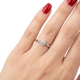 F Renk 0,50 Karat Doğal Pırlanta Tektaş Yüzük - HRD Sertifikalı