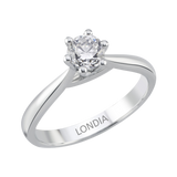 F Renk 0,50 Karat Doğal Pırlanta Tektaş Yüzük - HRD Sertifikalı